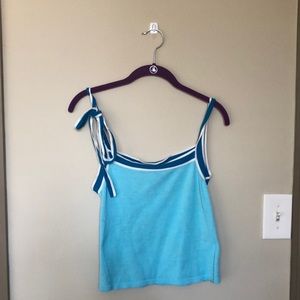 Tie strap blue banana republic vintage tank